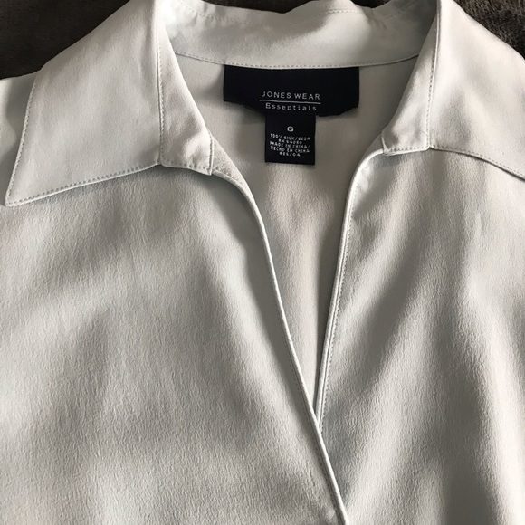 Baby blue silk dress shirt - Picture 2 of 3